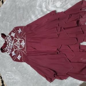 Size 10 - dark Burgundy fancy dress 👗